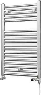 Roma - Chrome Dual Fuel Towel Rail H842mm x W500mm Standard - Straight