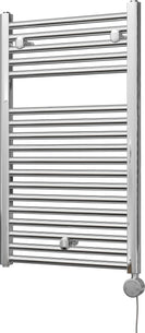 Roma - Chrome Electric Towel Rail H842mm x W500mm Straight 300w Thermostatic