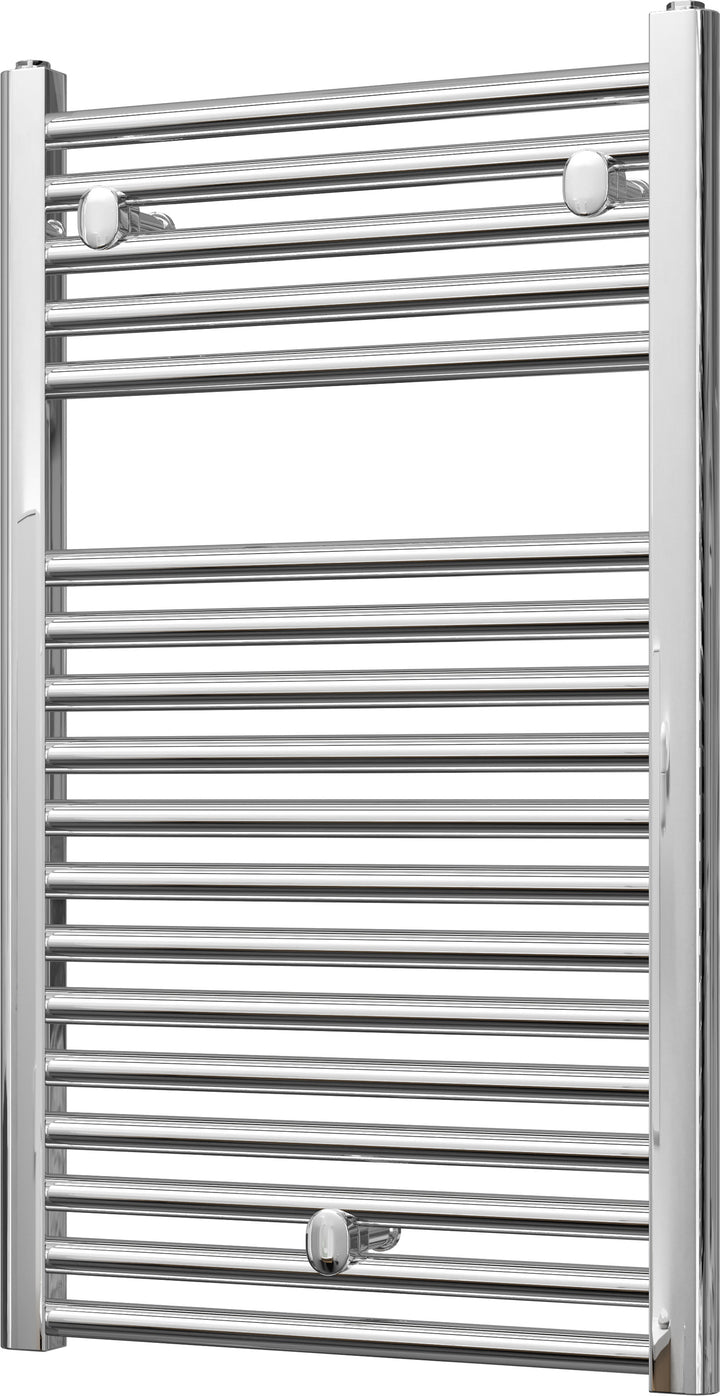 Roma - Chrome Heated Towel Rail - H842mm x W500mm - Straight