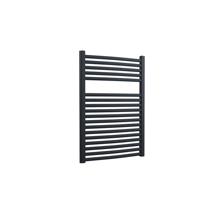 Roma - Anthracite Heated Towel Rail - H840mm x W600mm - Curved