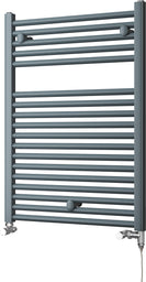 Roma - Anthracite Dual Fuel Towel Rail H842mm x W600mm Standard - Straight