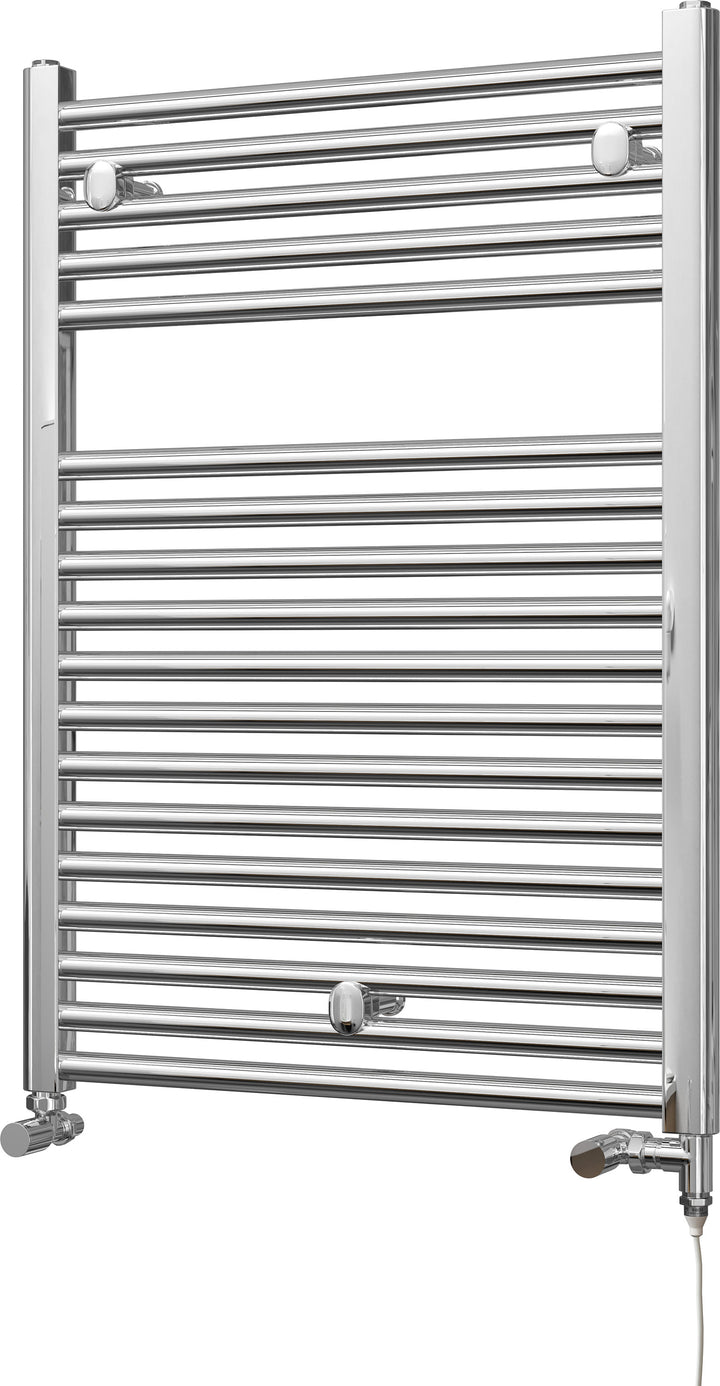 Roma - Chrome Dual Fuel Towel Rail H842mm x W600mm Standard - Straight