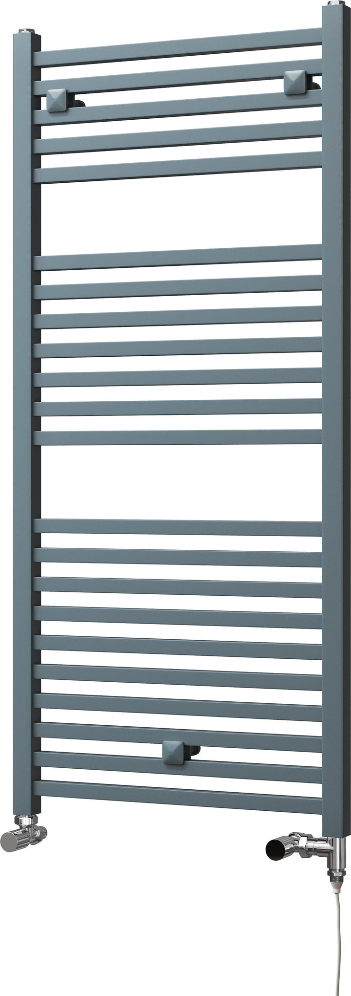 Todi - Anthracite Dual Fuel Towel Rail H1110mm x W500mm Standard - Straight