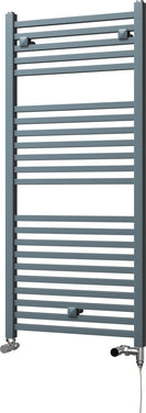 Todi - Anthracite Dual Fuel Towel Rail H1110mm x W500mm Standard - Straight