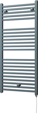 Todi - Anthracite Electric Towel Rail H1110mm x W500mm Straight 500w Standard