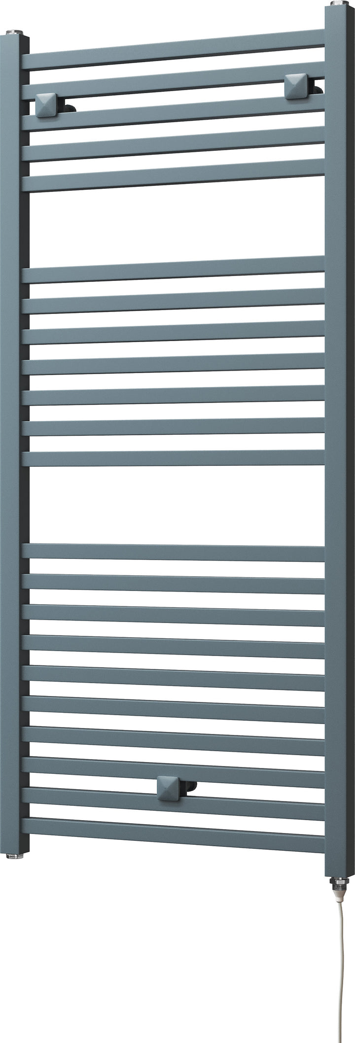 Todi - Anthracite Electric Towel Rail H1110mm x W500mm Straight 500w Standard