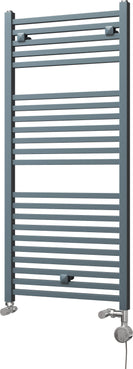 Todi - Anthracite Dual Fuel Towel Rail H1110mm x W500mm Thermostatic - Straight