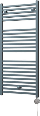 Todi - Anthracite Electric Towel Rail H1110mm x W500mm Straight 600w Thermostatic