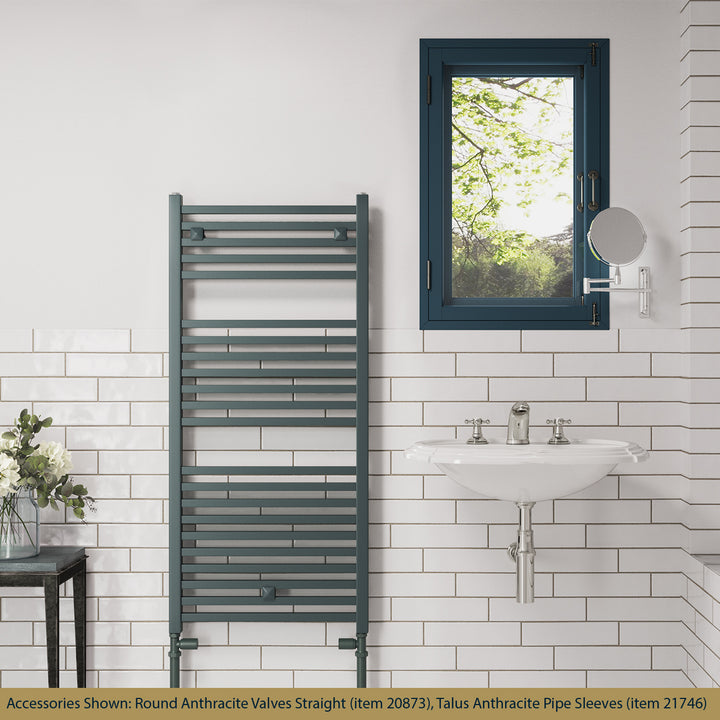 Todi - Anthracite Towel Radiator - H1110mm x W500mm - Straight