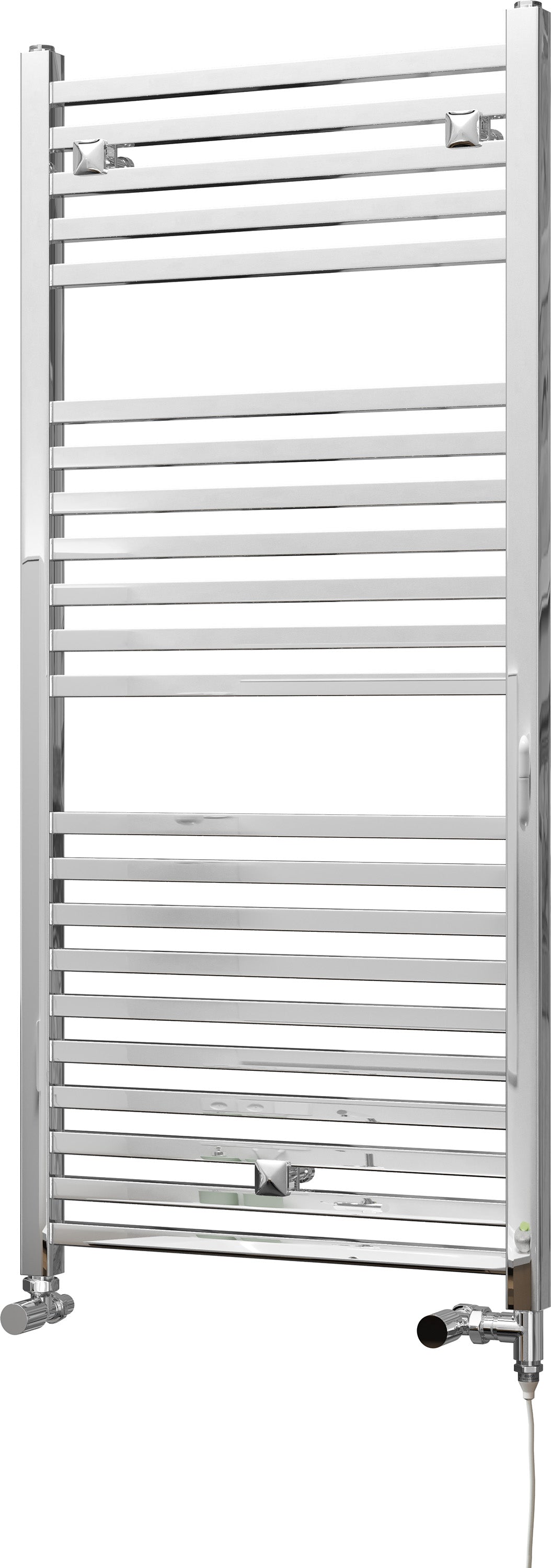 Todi - Chrome Dual Fuel Towel Rail H1110mm x W500mm Standard - Straight