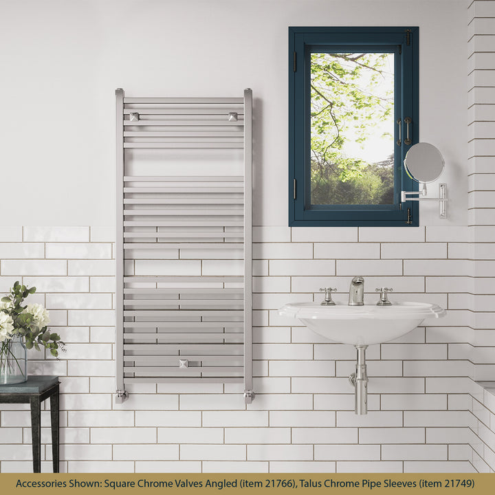 Todi - Chrome Towel Radiator - H1110mm x W500mm - Straight