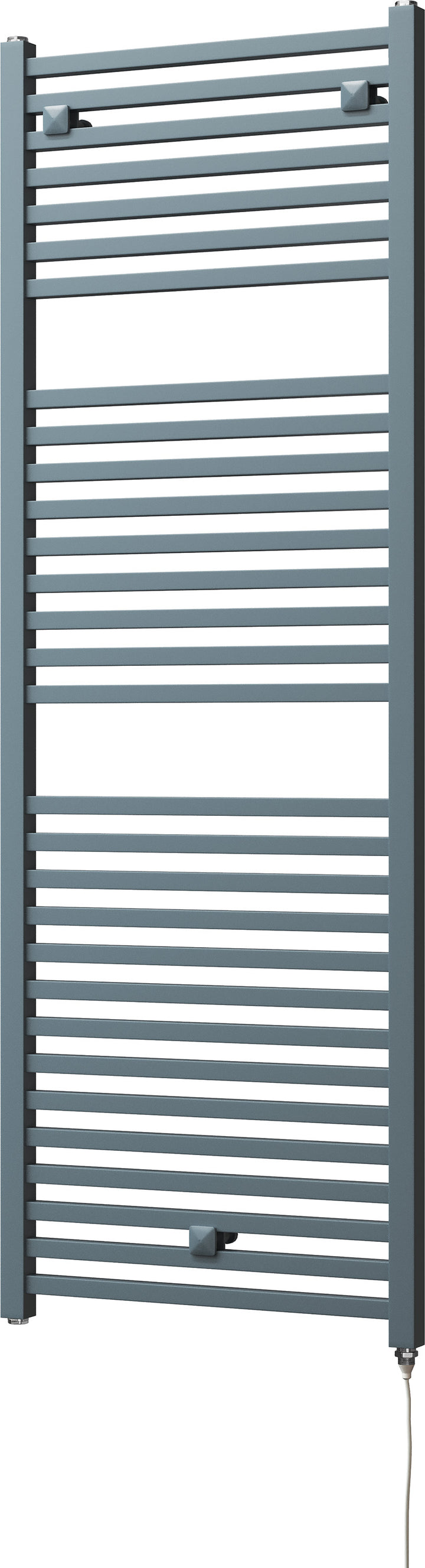 Todi - Anthracite Electric Towel Rail H1420mm x W500mm Straight 600w Standard