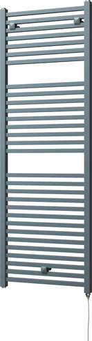 Todi - Anthracite Electric Towel Rail H1420mm x W500mm Straight 600w Standard