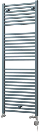 Todi - Anthracite Dual Fuel Towel Rail H1420mm x W500mm Thermostatic - Straight