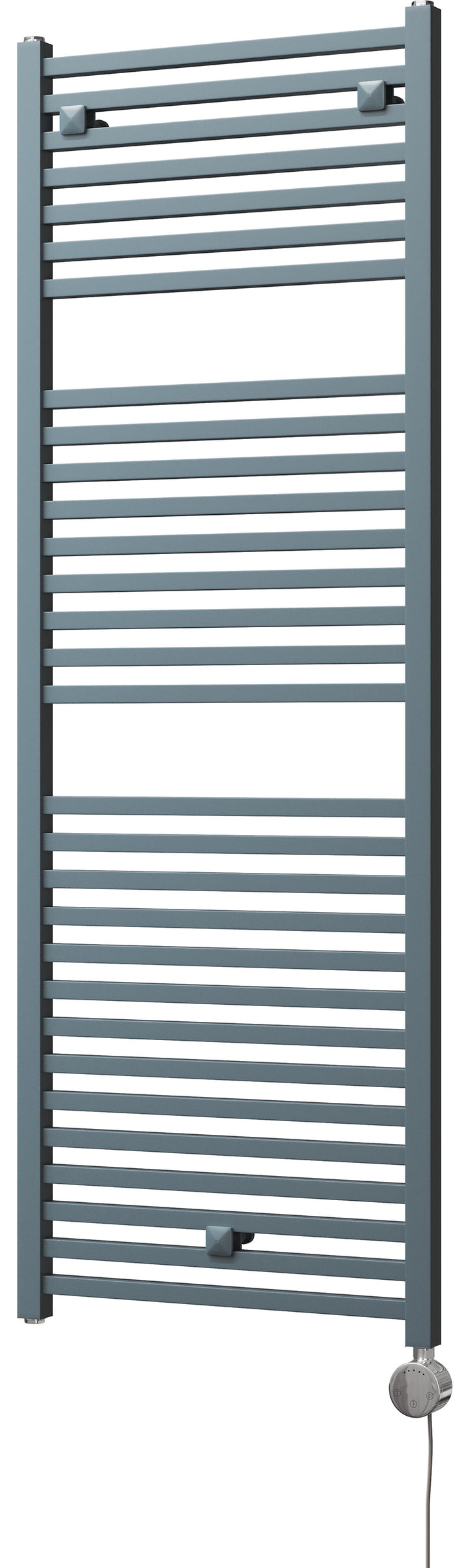 Todi - Anthracite Electric Towel Rail H1420mm x W500mm Straight 600w Thermostatic