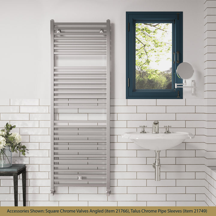 Todi - Chrome Towel Radiator - H1420mm x W500mm - Straight