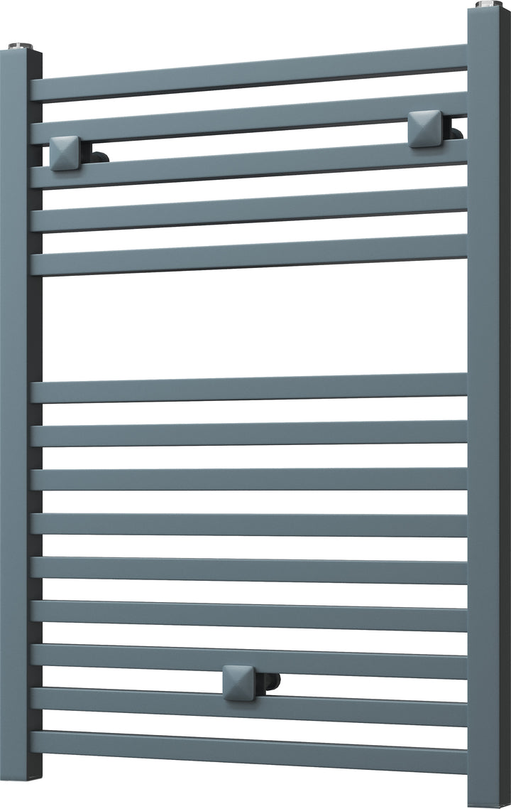 Todi - Anthracite Towel Radiator - H690mm x W500mm - Straight