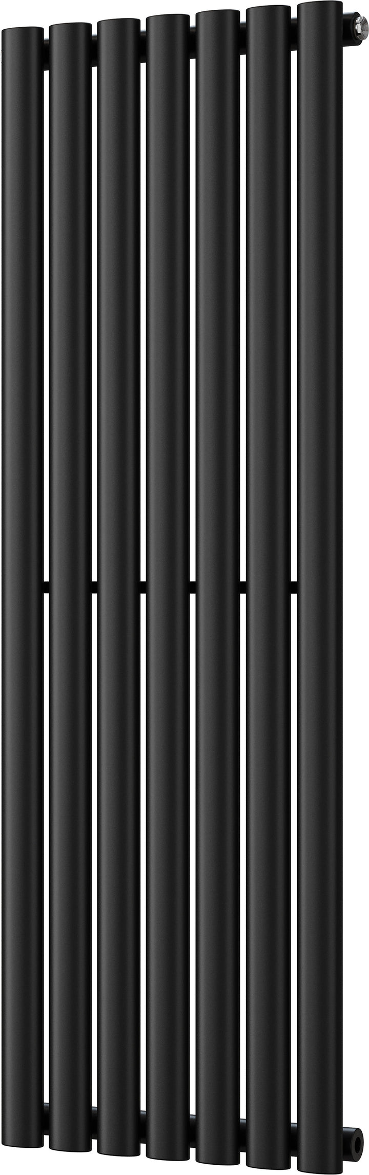 Omeara - Black Vertical Radiator H1200mm x W406mm Single Panel