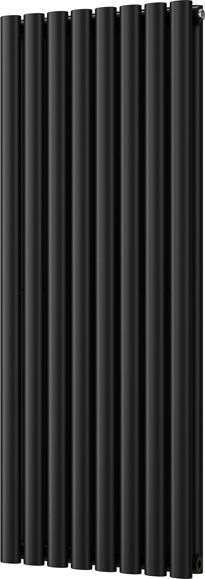 Omeara - Black Vertical Radiator H1200mm x W464mm Double Panel