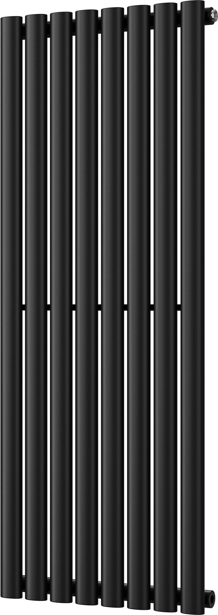 Omeara - Black Vertical Radiator H1200mm x W464mm Single Panel