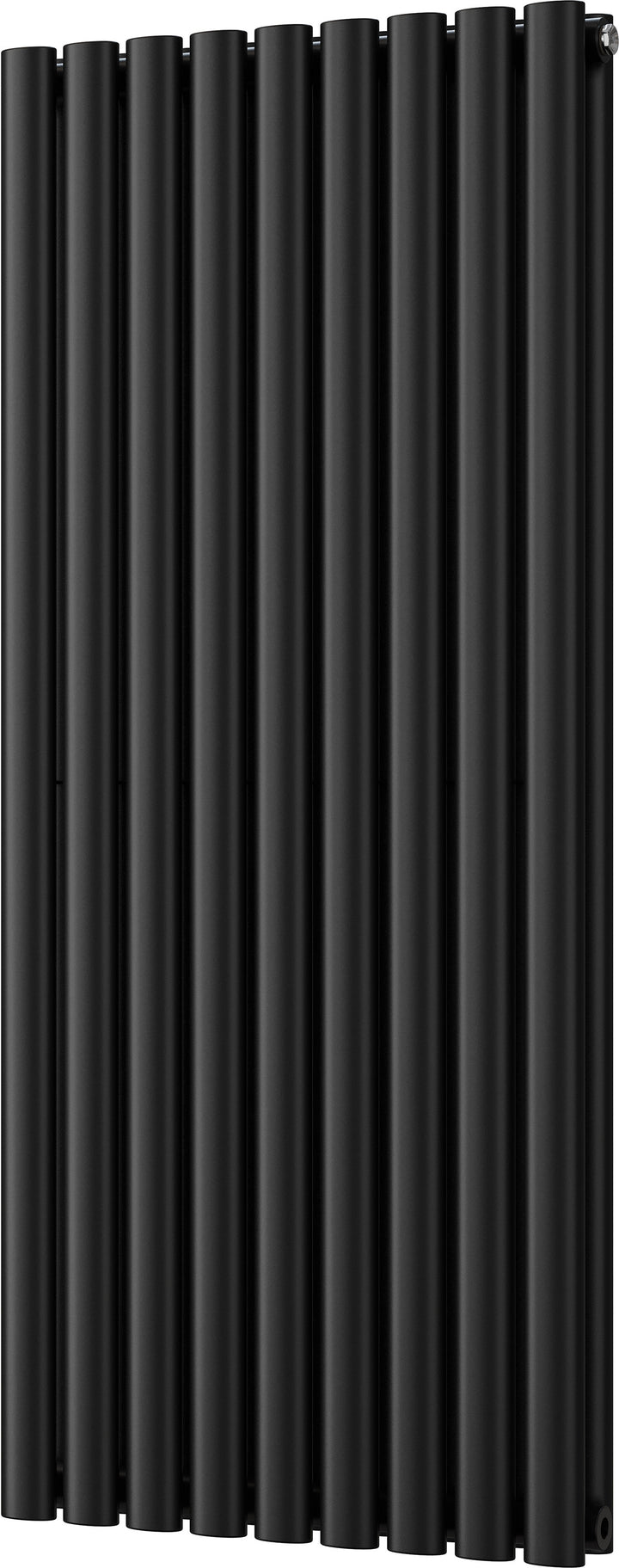 Omeara - Black Vertical Radiator H1200mm x W522mm Double Panel