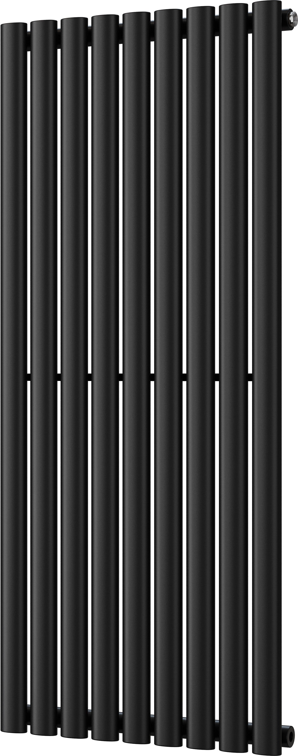 Omeara - Black Vertical Radiator H1200mm x W522mm Single Panel