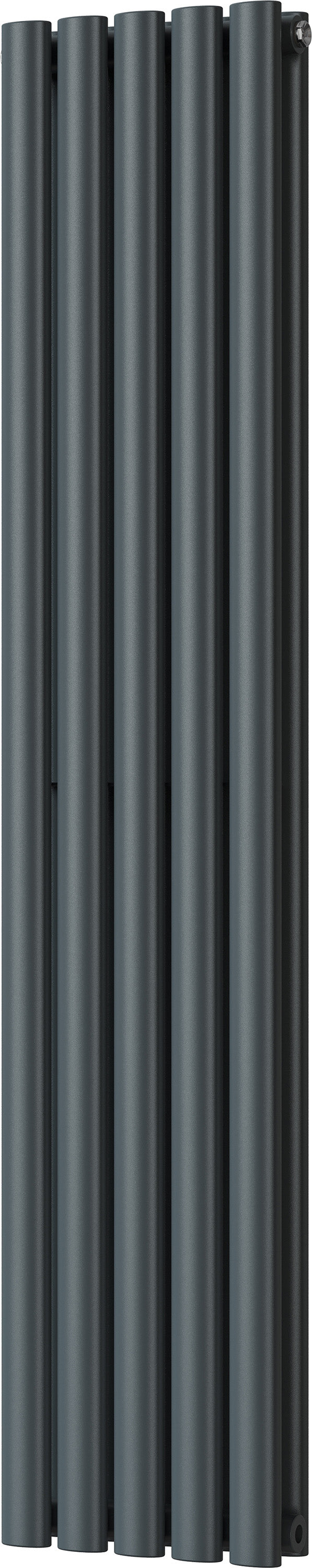 Omeara - Anthracite Vertical Radiator H1400mm x W290mm Double Panel