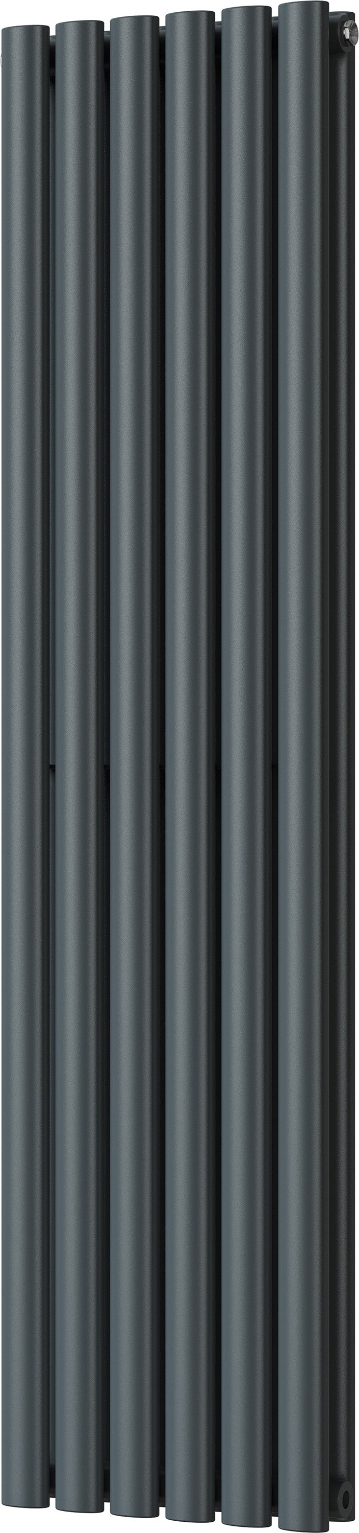 Omeara - Anthracite Vertical Radiator H1400mm x W348mm Double Panel