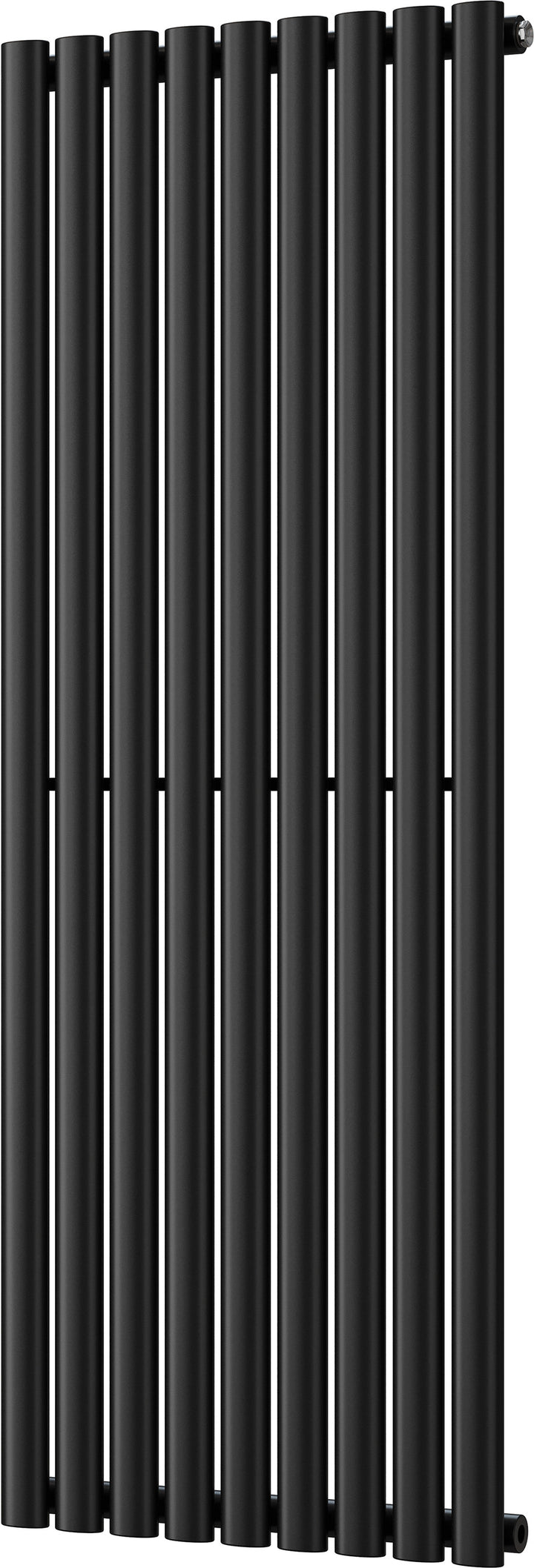 Omeara - Black Vertical Radiator H1400mm x W522mm Single Panel
