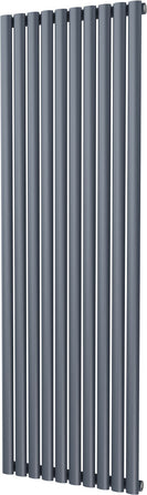 Omeara - Anthracite Designer Radiator H1800mm x W580mm Single Panel - Feet Included