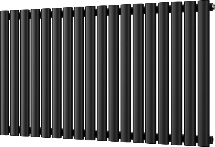 Omeara - Black Horizontal Radiator H600mm x W1044mm Single Panel