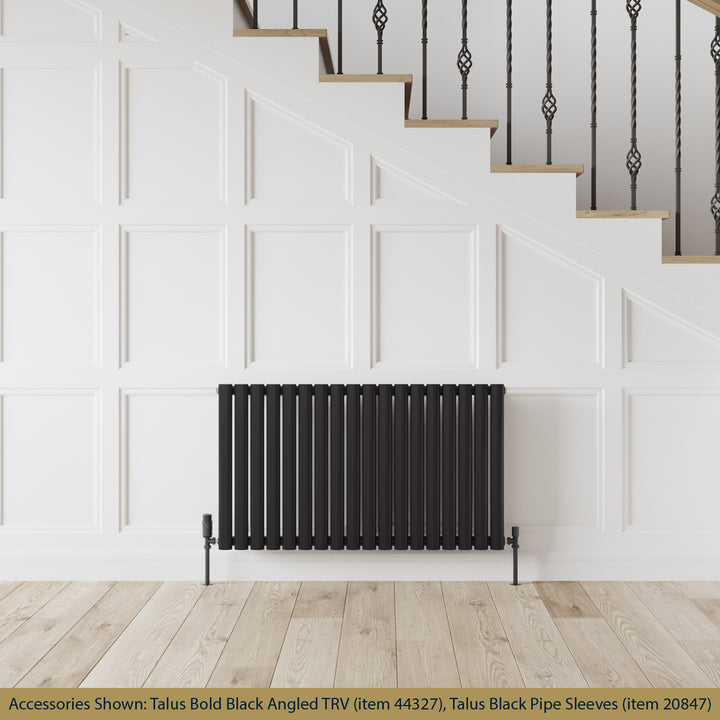 Omeara - Black Horizontal Radiator H600mm x W1044mm Single Panel