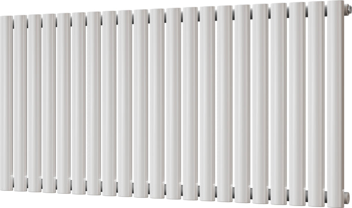 Omeara - White Horizontal Radiator H600mm x W1218mm Single Panel