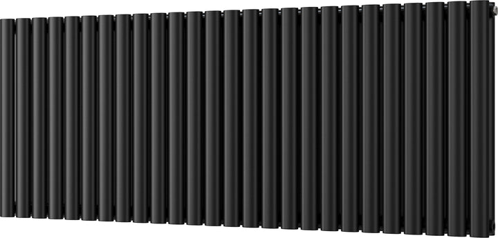 Omeara - Black Horizontal Radiator H600mm x W1508mm Double Panel