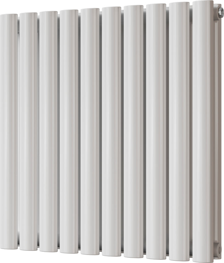 Omeara - White Horizontal Radiator H600mm x W580mm Double Panel