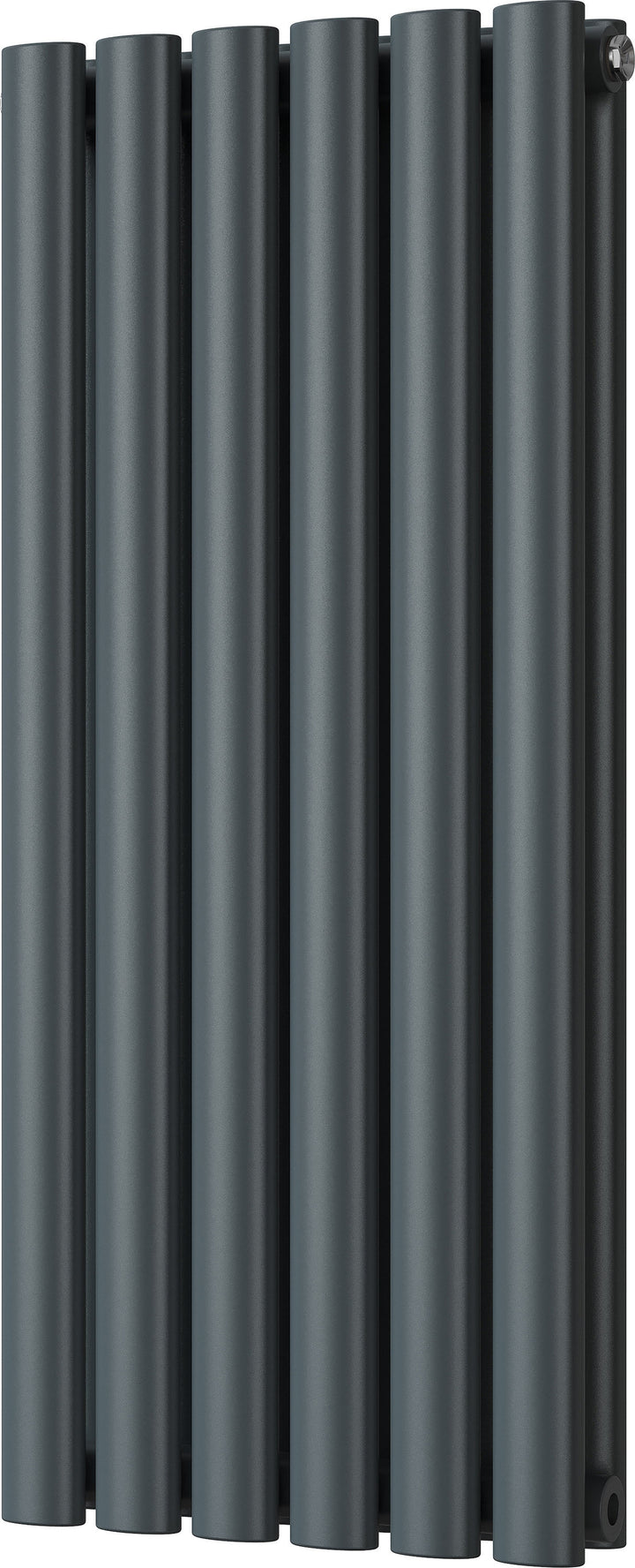 Omeara - Anthracite Designer Radiator H800mm x W348mm Double Panel