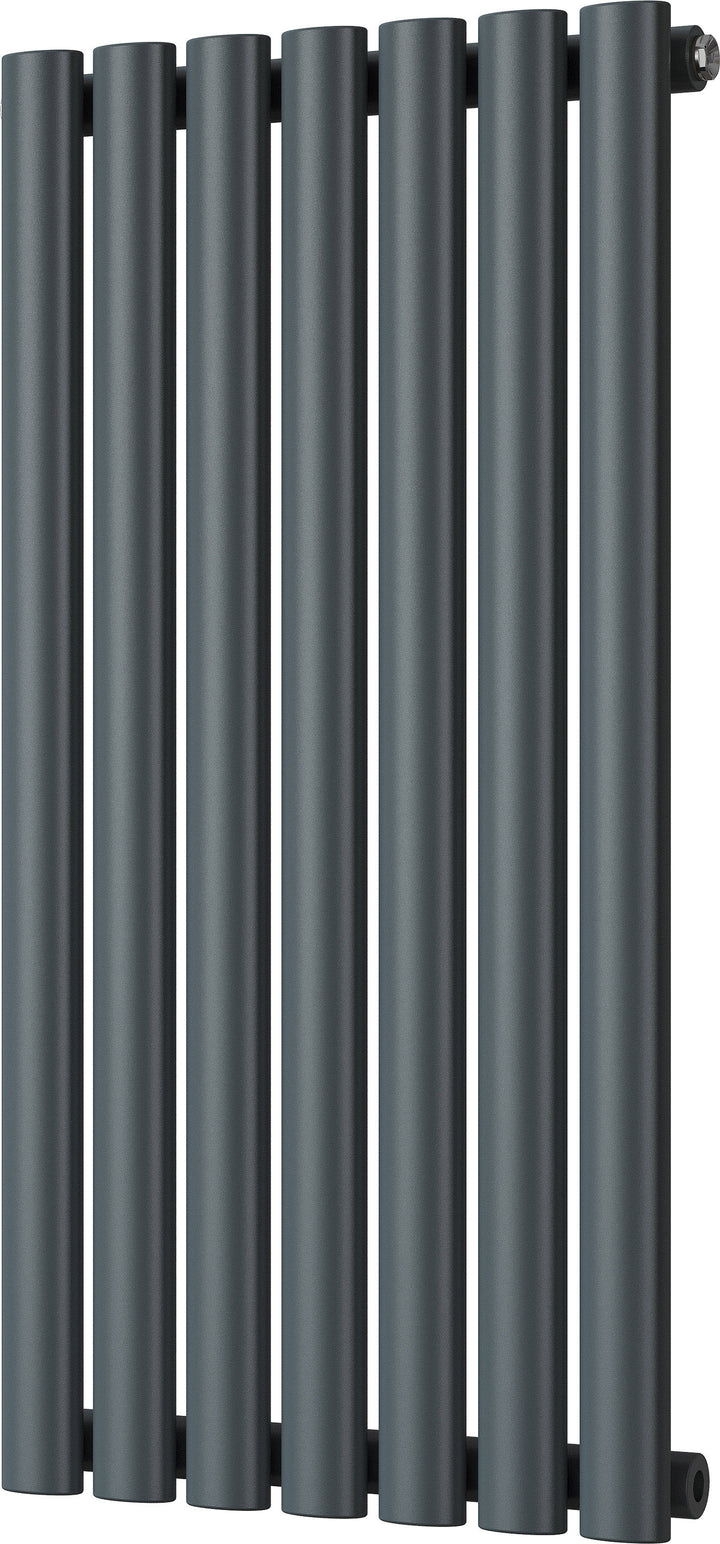 Omeara - Anthracite Designer Radiator H800mm x W406mm Single Panel