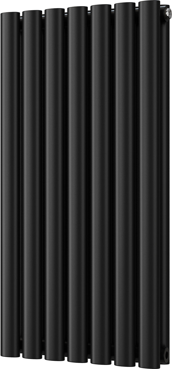 Omeara - Black Designer Radiator H800mm x W406mm Double Panel