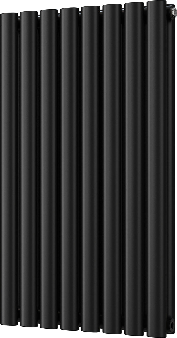 Omeara - Black Designer Radiator H800mm x W464mm Double Panel