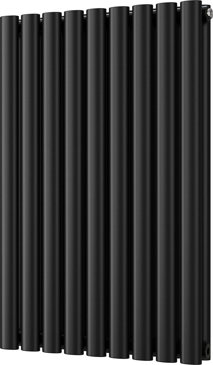 Omeara - Black Designer Radiator H800mm x W522mm Double Panel