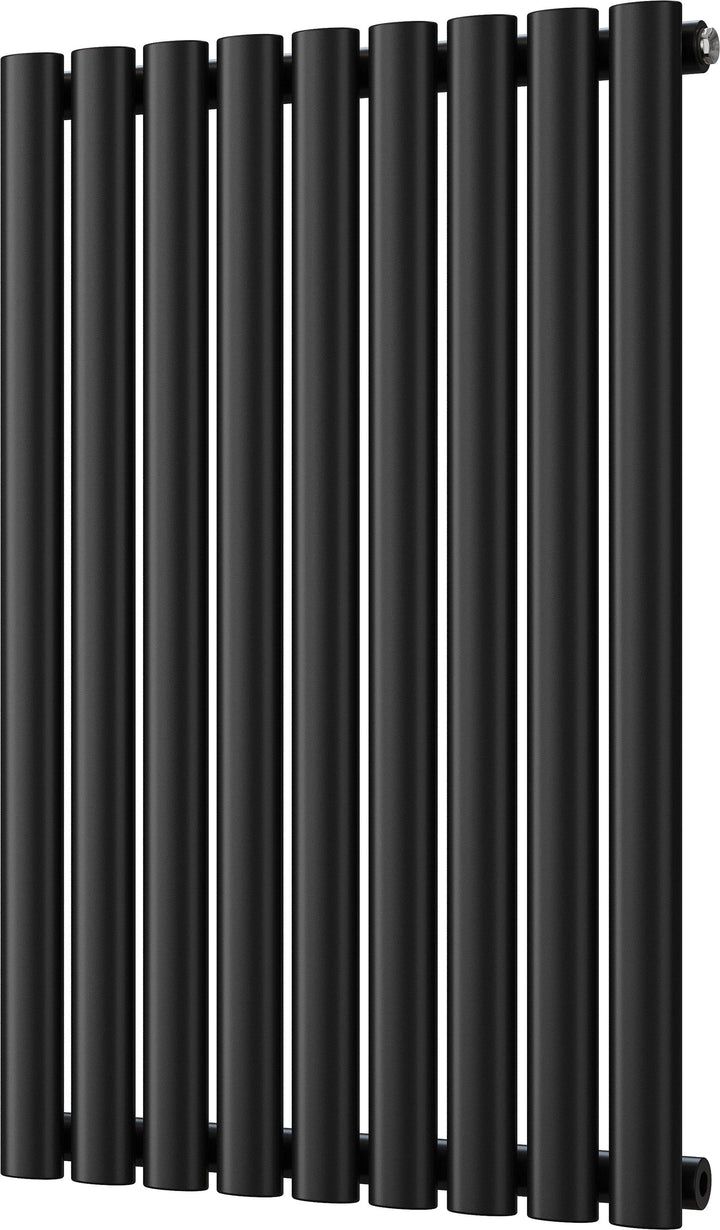 Omeara - Black Designer Radiator H800mm x W522mm Single Panel