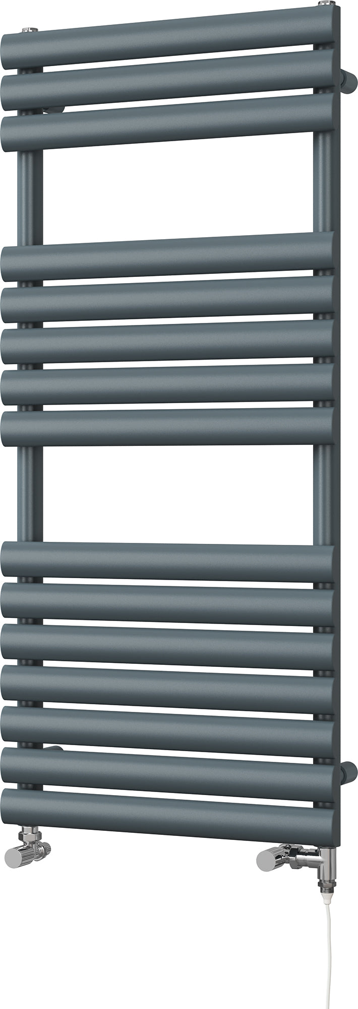 Omeara - Anthracite Dual Fuel Towel Rail H1120mm x W500mm Standard