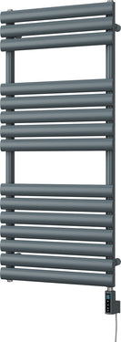 Omeara - Anthracite Electric Towel Rail H1120mm x W500mm 600w Thermostatic WIFI
