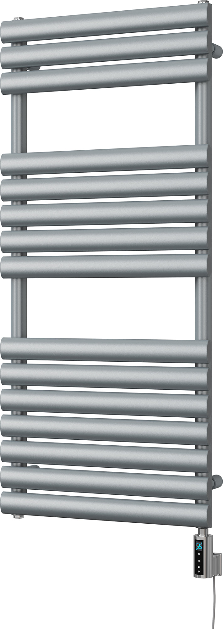 Omeara - Silver Electric Towel Rail H1120mm x W500mm 600w Thermostatic WIFI