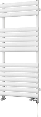Omeara - White Dual Fuel Towel Rail H1120mm x W500mm Standard