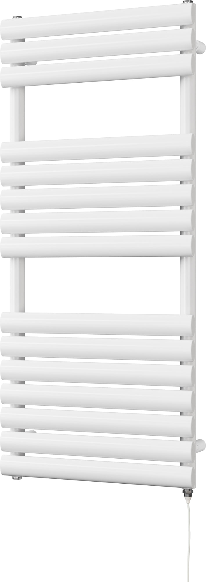 Omeara - White Electric Towel Rail H1120mm x W500mm 600w Standard