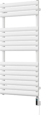 Omeara - White Electric Towel Rail H1120mm x W500mm 600w Thermostatic WIFI