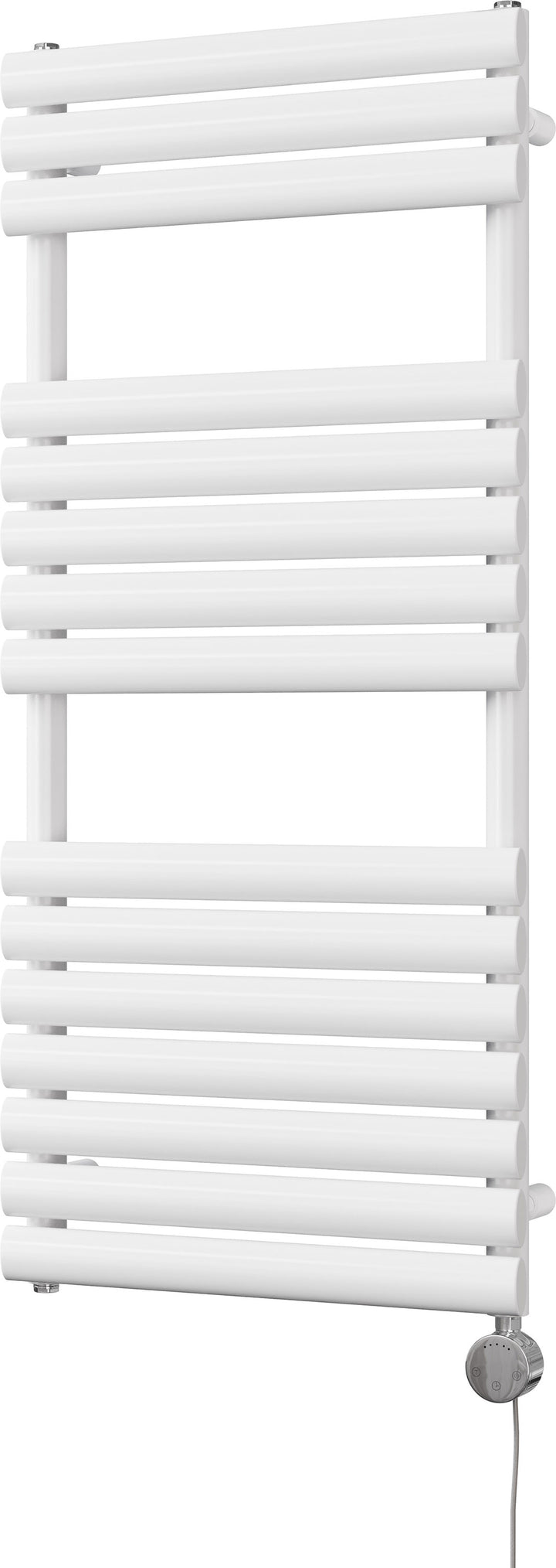 Omeara - White Electric Towel Rail H1120mm x W500mm 600w Thermostatic