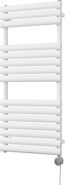 Omeara - White Electric Towel Rail H1120mm x W500mm 600w Thermostatic