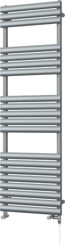 Omeara - Silver Dual Fuel Towel Rail H1595mm x W500mm Standard